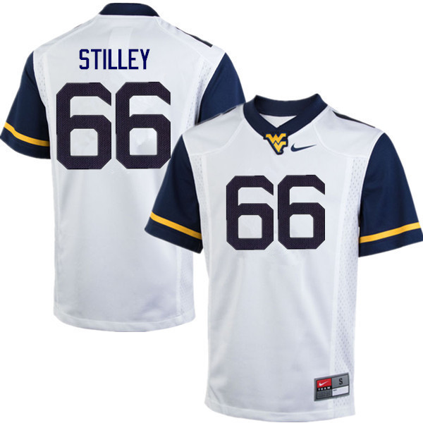 NCAA Men's Adam Stilley West Virginia Mountaineers White #66 Nike Stitched Football College Authentic Jersey OT23S27MQ